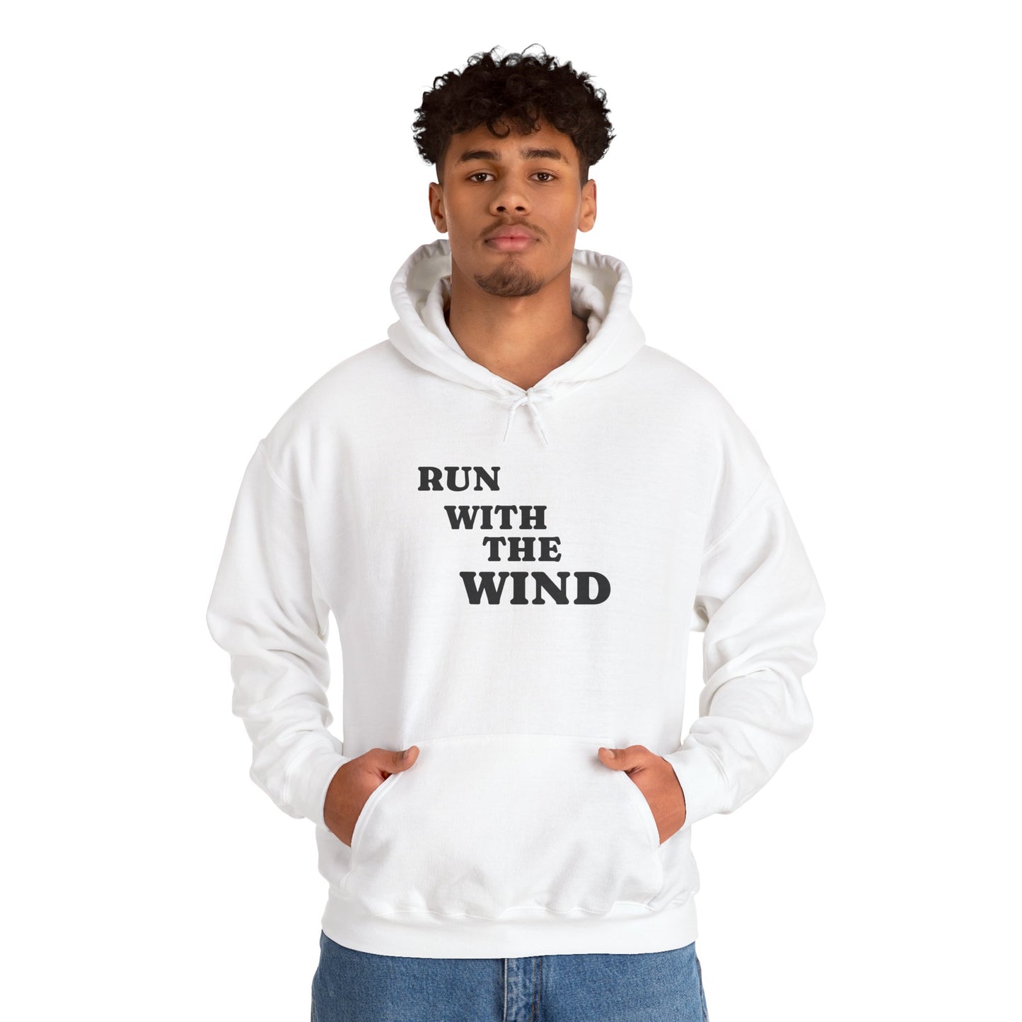 Copy of Cozy Unisex Heavy Blend™ Run With The Wind - Relaxed Track and Field Hooded Sweatshirt -