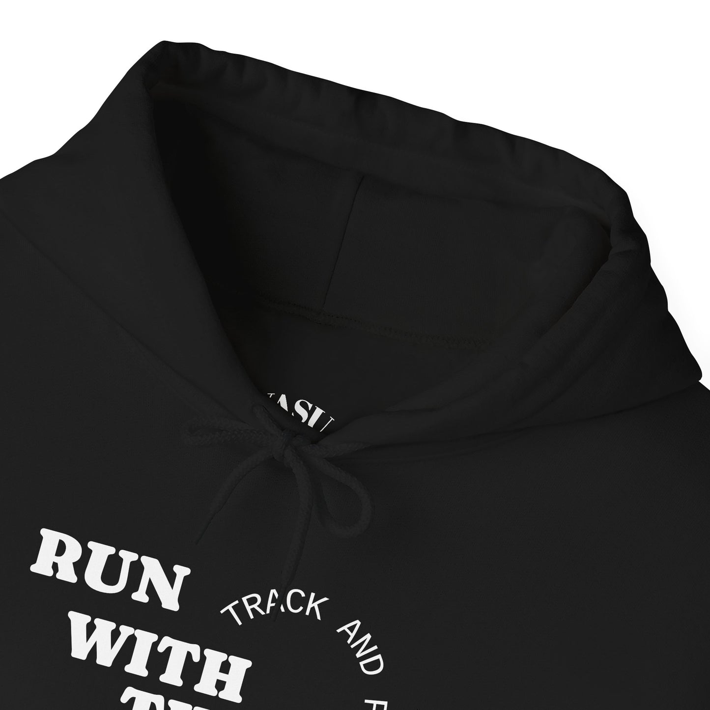 Cozy Unisex Heavy Blend™ Run With The Wind - Relaxed Track and Field Hooded Sweatshirt -
