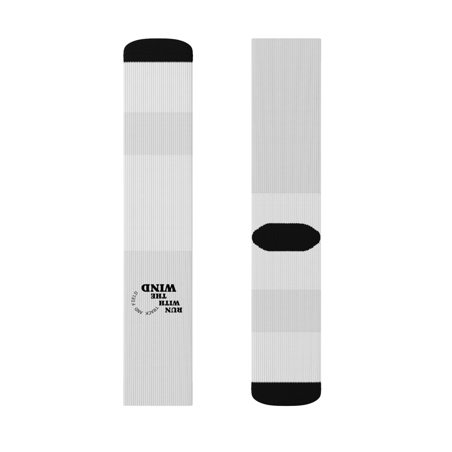 Sublimation Run With The Wind Socks | Creative Gift for All Occasions, Trendy Outfit Accessory, Unique Sock Design