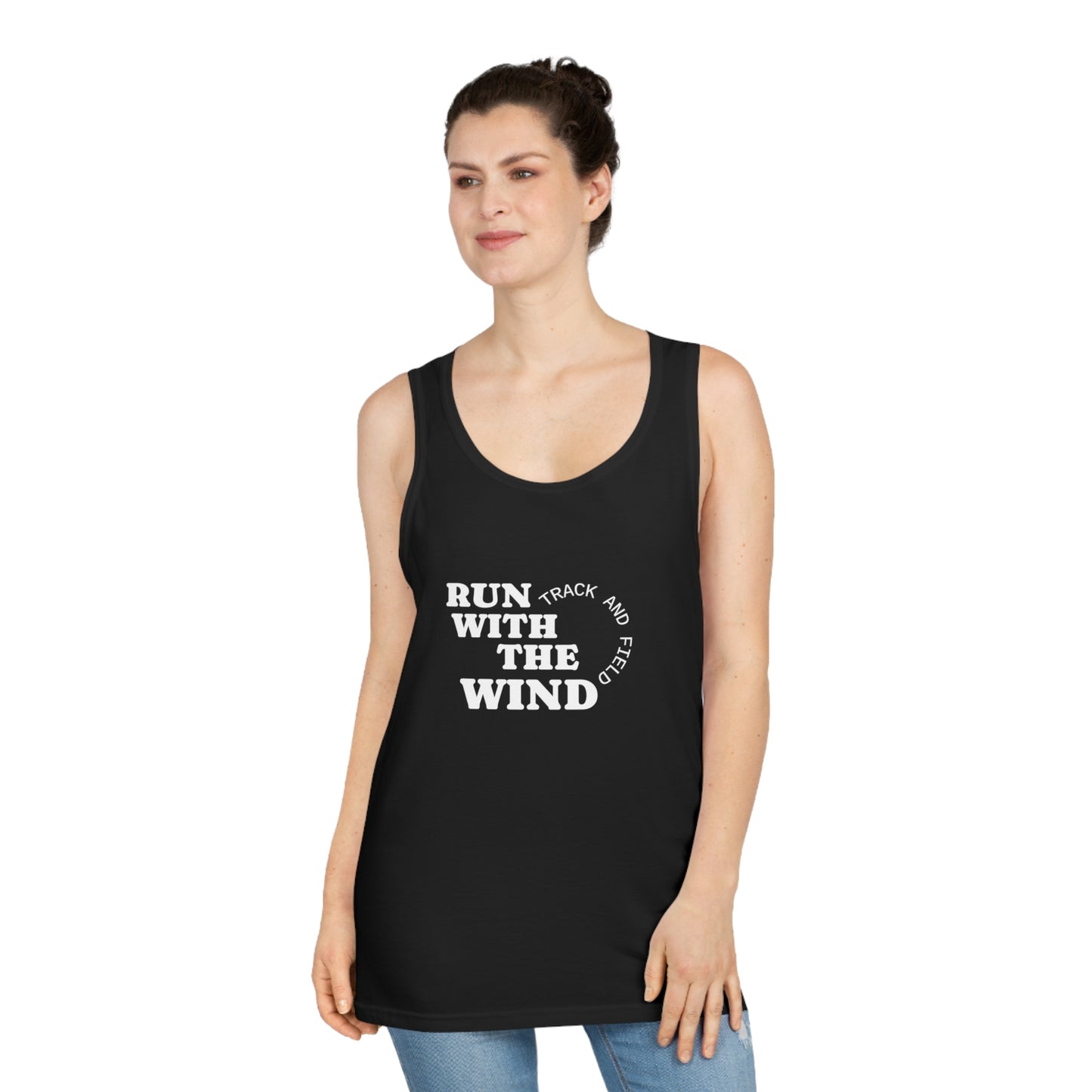 Run with the Wind Unisex Softstyle™ Tank Top, Motivational Workout Tee, Athleisure Apparel, Gift for Runners, Summer Fashion