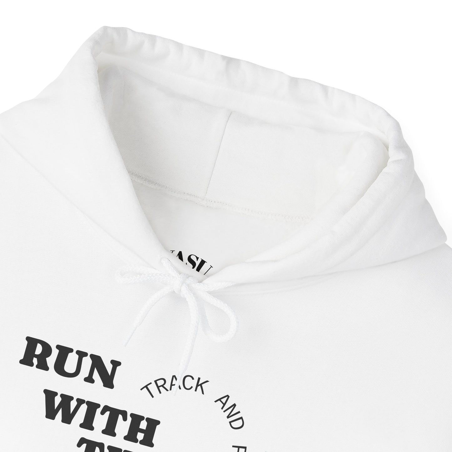 Cozy Unisex Heavy Blend™ Run With The Wind - Relaxed Track and Field Hooded Sweatshirt -